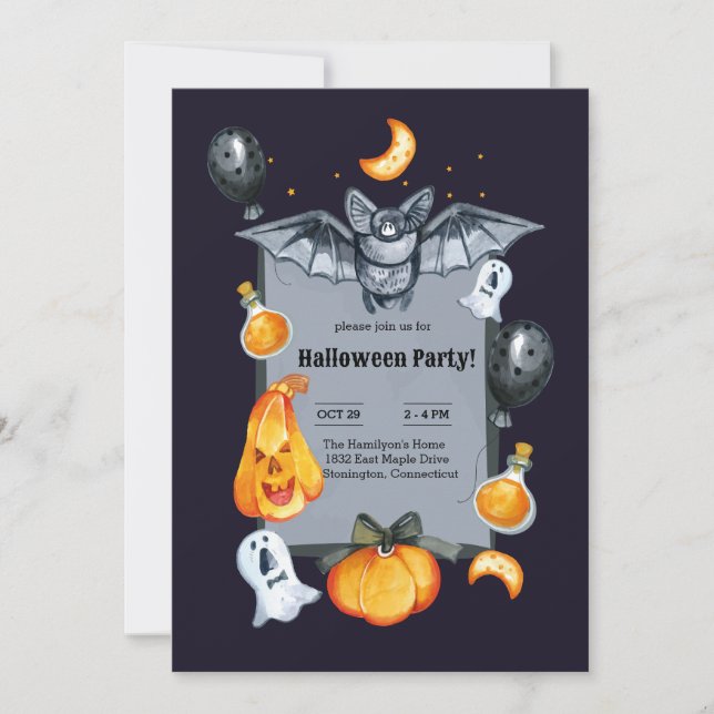 halloween party  invitation (Front)
