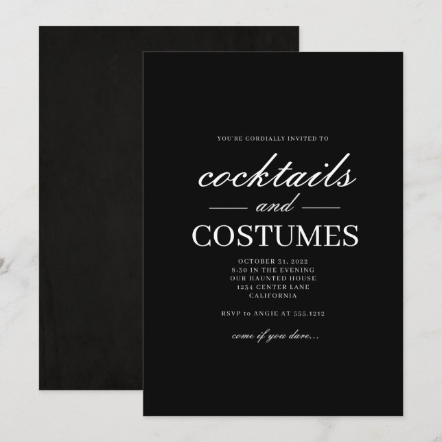 HALLOWEEN PARTY INVITATION (Front/Back)