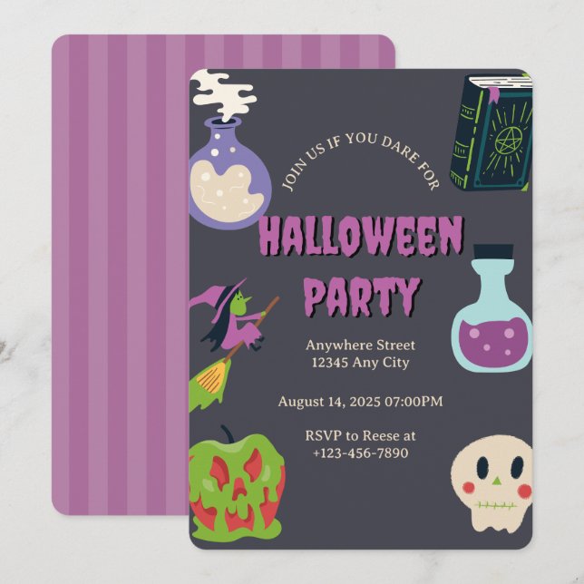 Halloween Party Invitation (Front/Back)
