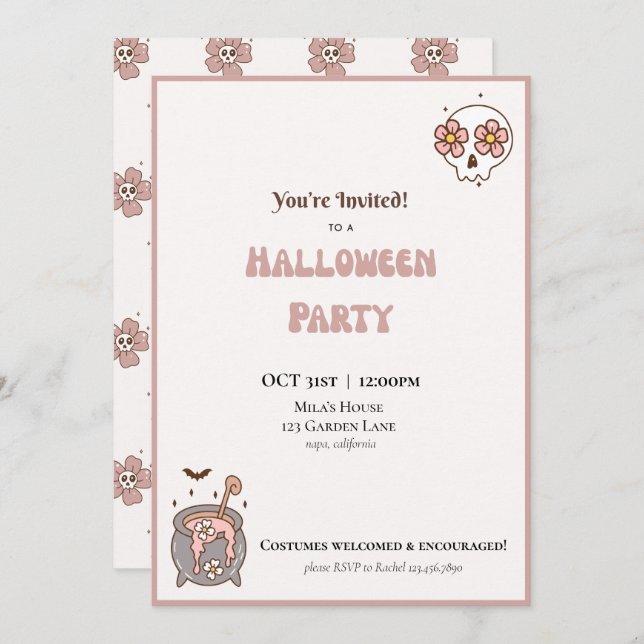 Halloween Party Invitation (Front/Back)