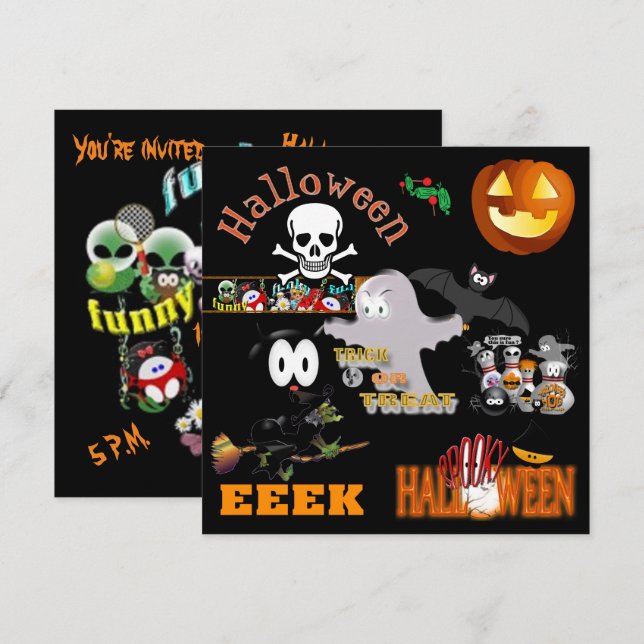 Halloween party invitation (Front/Back)