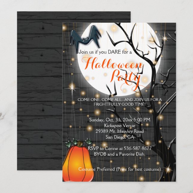Halloween Party Invitation (Front/Back)