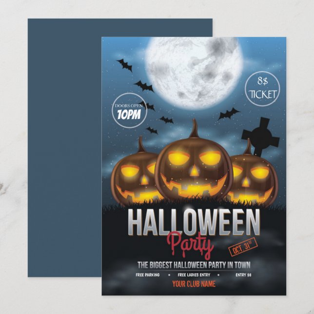 Halloween Party Invitation (Front/Back)