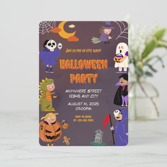 Halloween Party Invitation (Standing Front)