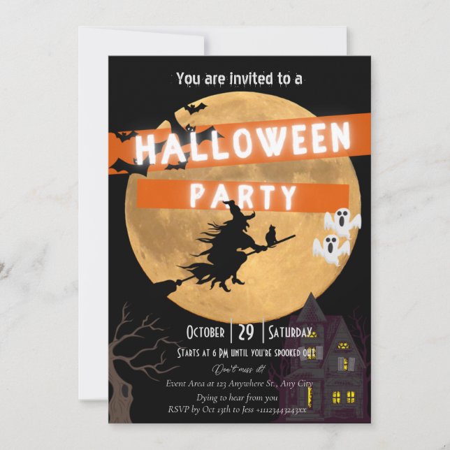 Halloween party invitation (Front)