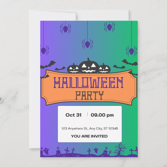 Halloween Party Invitation (Front)