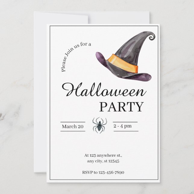 Halloween Party  Invitation (Front)