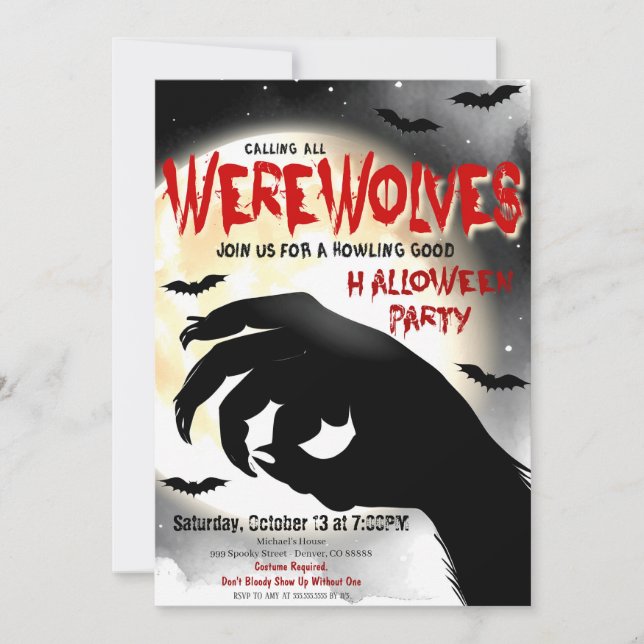 Halloween Party Invitation (Front)