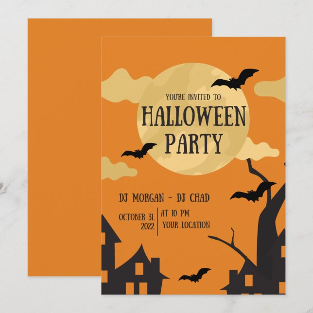 Halloween Party Invitation (Front/Back)