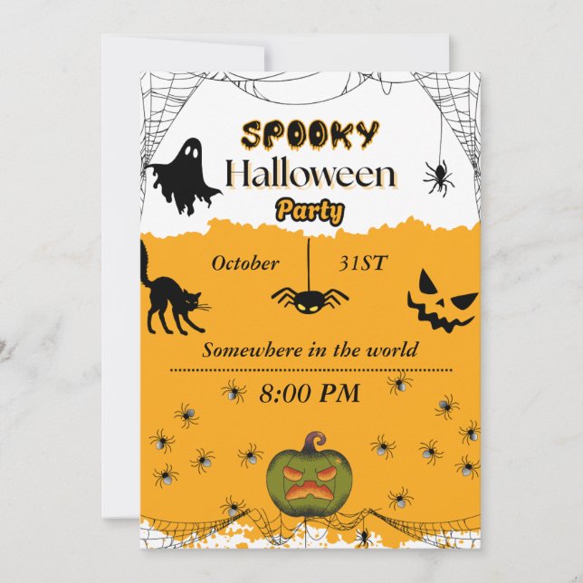 Halloween party invitation (Front)