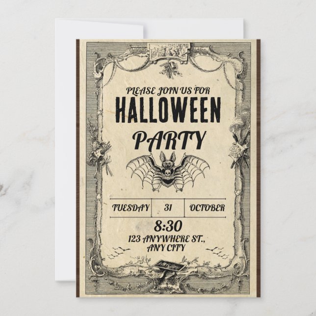 Halloween Party Invitation 2024: Join the Fright! (Front)