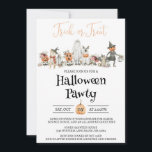 Halloween Party Invitation, A Kids and Dog Pawty Invitation<br><div class="desc">Celebrate Halloween this year with a costume dog paw-ty! This editable invitation theme is fun for all, with modern floral and pumpkin accents. Edit "Halloween Pawty" to Halloween Bash, Boo Bash, Monster Bash or just a simple Halloween Party depending on your taste. Perfect for a Halloween birthday party if you...</div>