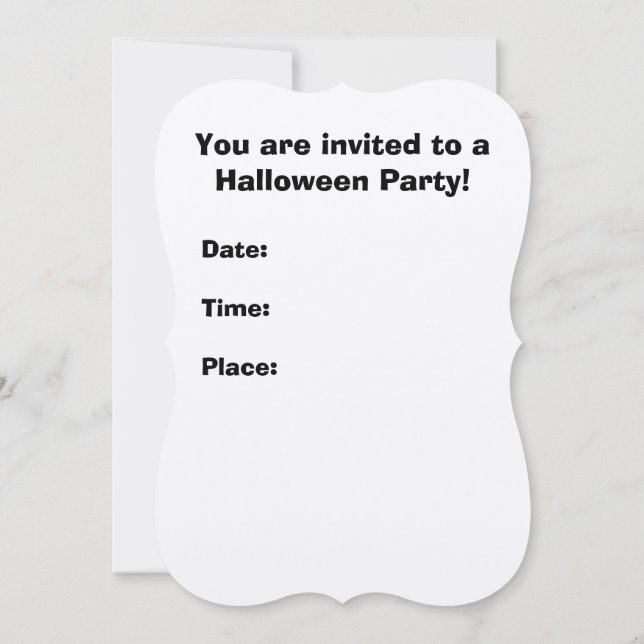 Halloween Party Invitation Dinosaur Theme (Back)