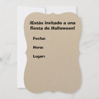 Halloween Party Invitation Dinosaur Theme Spanish