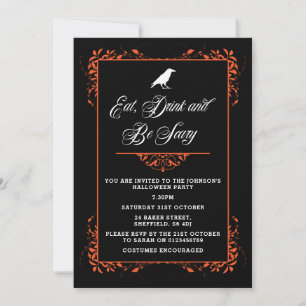 Halloween party invitation - elegant adult invite