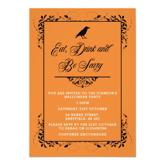 Halloween party invitation - elegant adult invite
