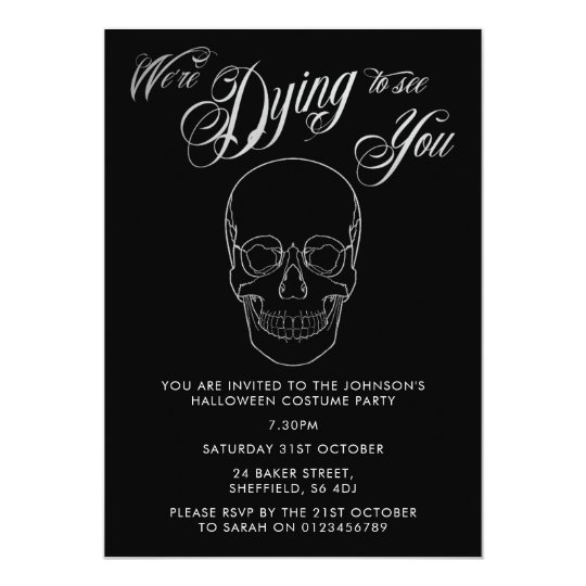 Halloween party invitation - elegant adult invite