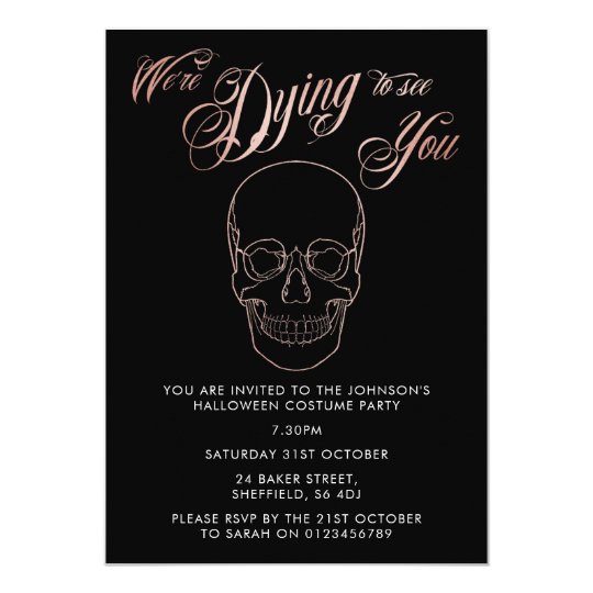 Halloween party invitation - elegant adult invite