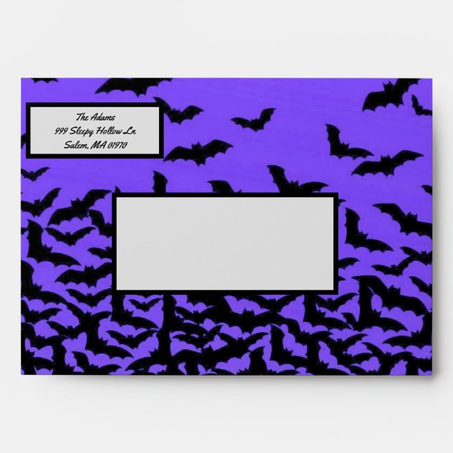 Halloween Party Invitation Envelope Return Address (Front)