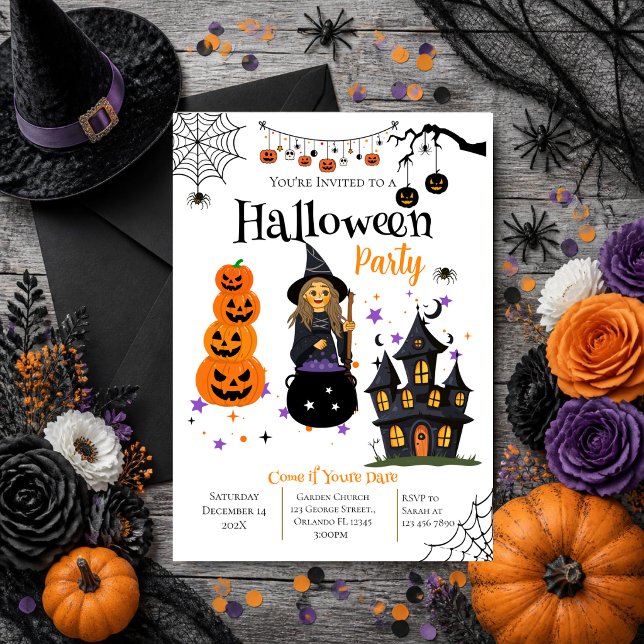 Halloween party invitation featuring skulls  (Creator Uploaded)