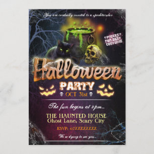Halloween Party Invitation Fully Customisable