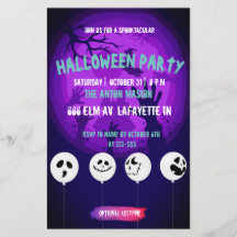 Halloween party invitation fully customisable