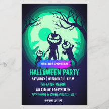 Halloween party invitation fully customisable