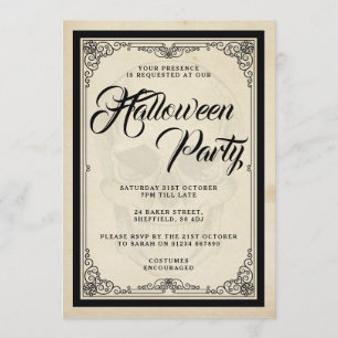 Halloween party invitation - Gothic Theme