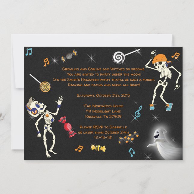 Halloween Party Invitation, Halloween Dance Invite (Front)