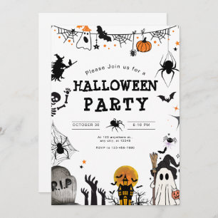 Halloween Party Invitation,Kids Spooky Night Party Invitation