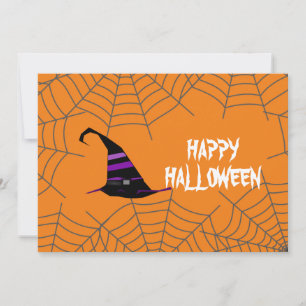 Halloween Party Invitation Orange & Black