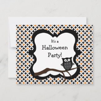 Halloween Party Invitation - Owl