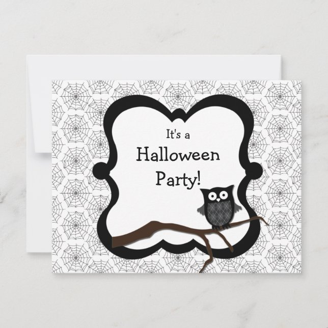 Halloween Party Invitation - Owl (Front)