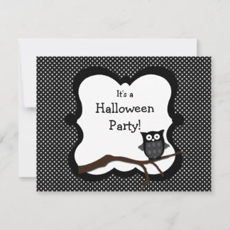 Halloween Party Invitation - Owl