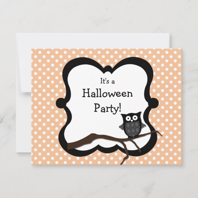 Halloween Party Invitation - Owl (Front)