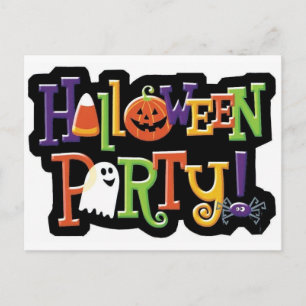 Halloween Party Invitation Postcard