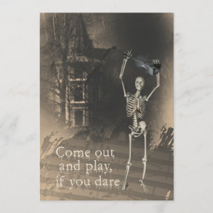 Halloween Party Invitation, Skeleton with Violin Invitation
