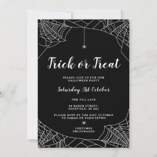 Halloween party invitation - Spider Theme