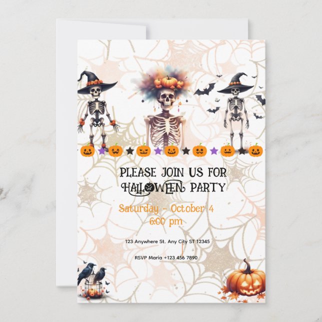  Halloween Party Invitation – Spooktacular Party (Front)