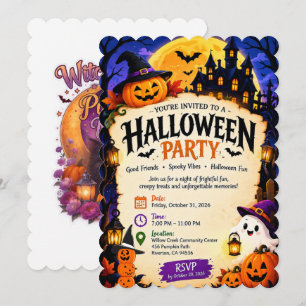 Halloween Party Invitation – Spooky & Colourful