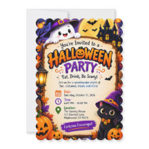 Halloween Party Invitation – Spooky & Colourful