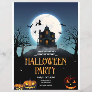 Halloween Party Invitation, Spooky Night Halloween Flyer