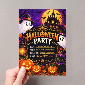 Halloween Party Invitation Template | Premium Spoo