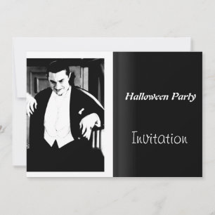 Halloween Party Invitation Vintage Movie Night