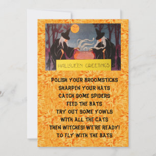 Halloween party invitation - witches 