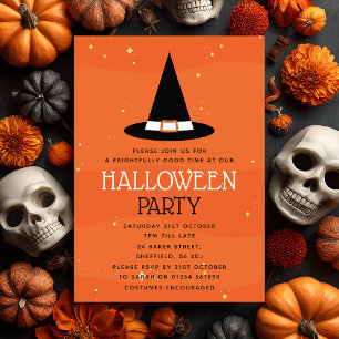Halloween party invitation - Witches Hat