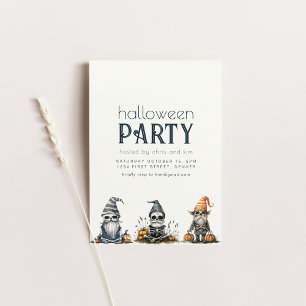 Halloween Party Invitation with Skeletons