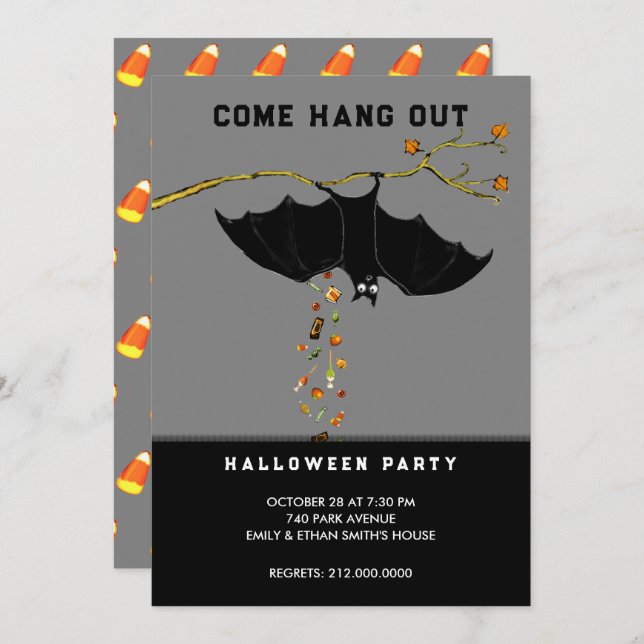 Halloween Party Invitations (Front/Back)