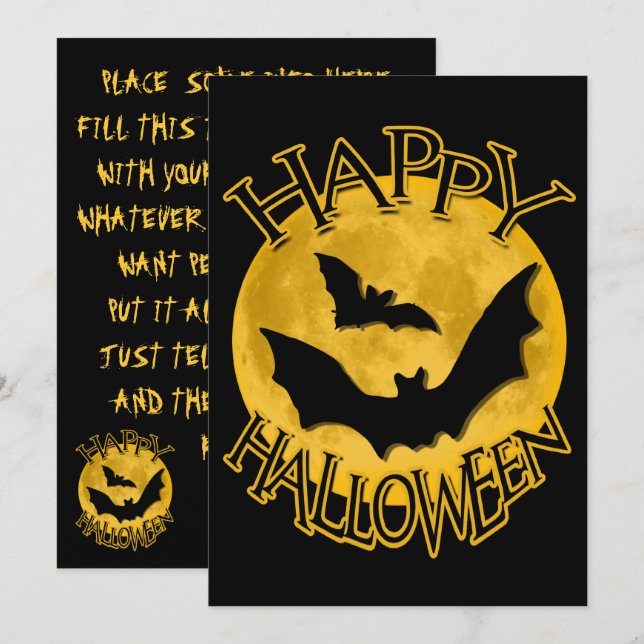 Halloween Party Invitations (Front/Back)