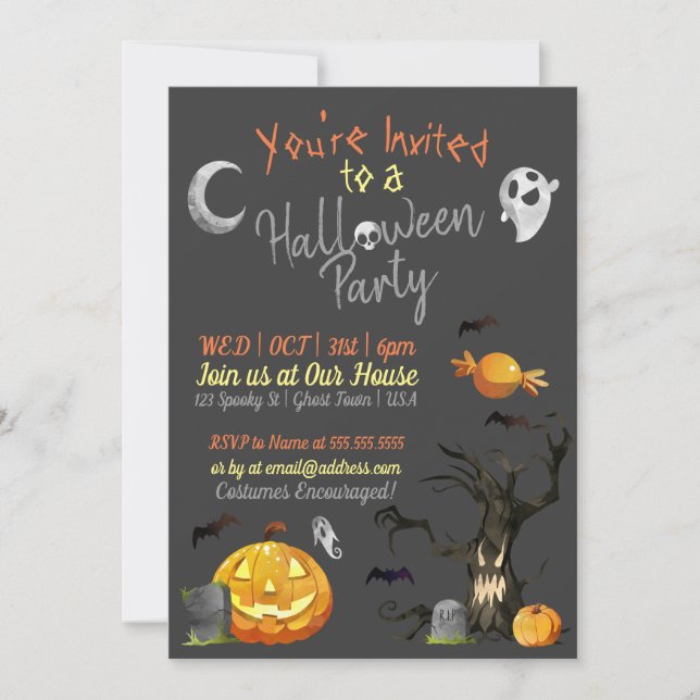 Halloween Party Invitations (Front)